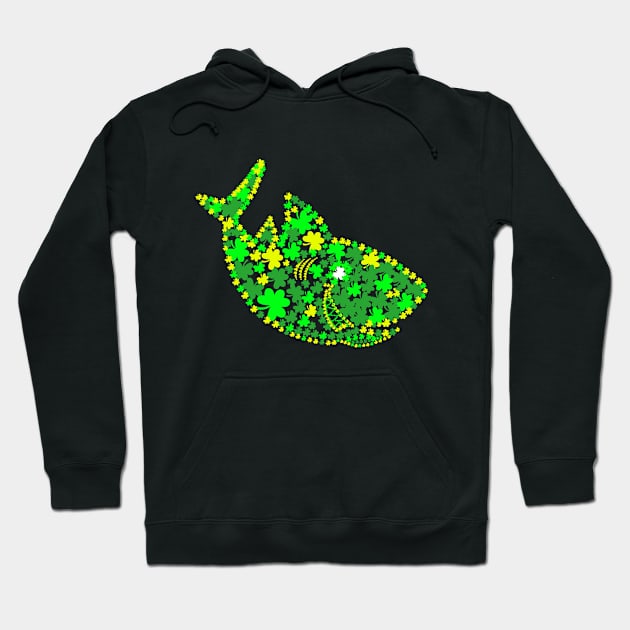 Shark  Lucky Shamrock Clover St Patricks Day Hoodie by MetAliStor ⭐⭐⭐⭐⭐